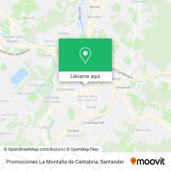 Mapa Promociones La Montaña de Cantabria