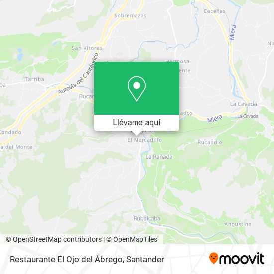 Mapa Restaurante El Ojo del Ábrego