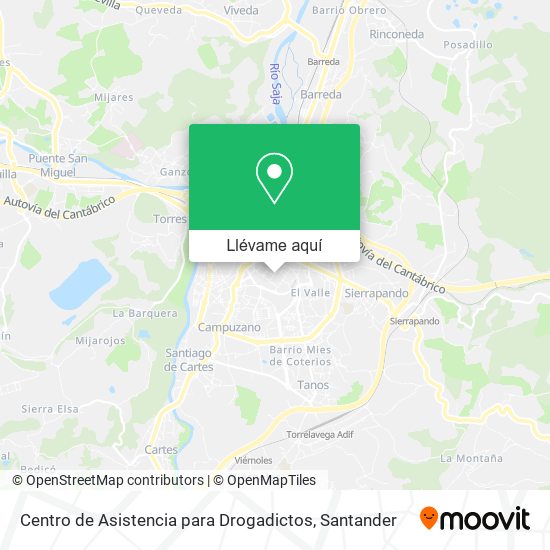Mapa Centro de Asistencia para Drogadictos