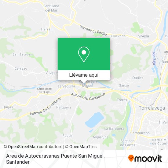 Mapa Area de Autocaravanas Puente San Miguel
