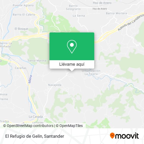 Mapa El Refugio de Gelín
