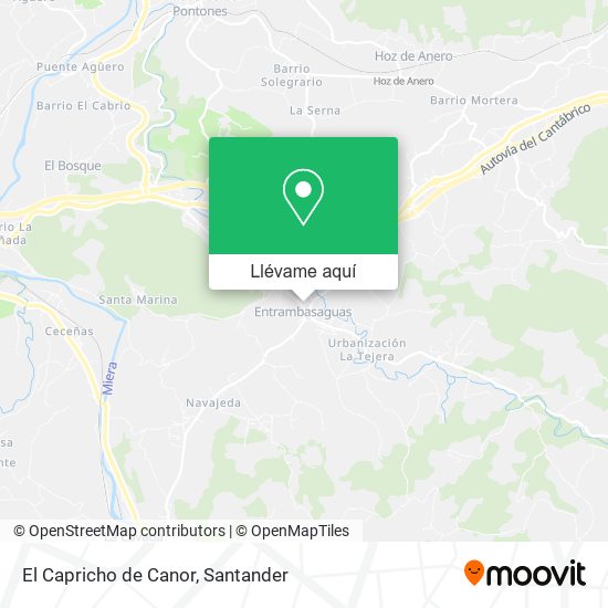Mapa El Capricho de Canor