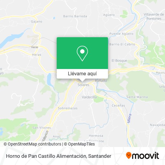 Mapa Horno de Pan Castillo Alimentación
