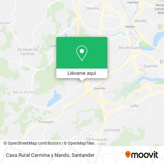 Mapa Casa Rural Carmina y Nando