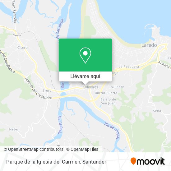 Mapa Parque de la Iglesia del Carmen