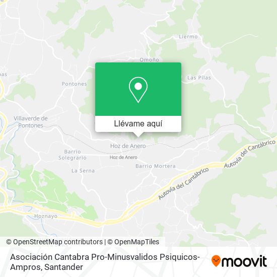 Mapa Asociación Cantabra Pro-Minusvalidos Psiquicos-Ampros