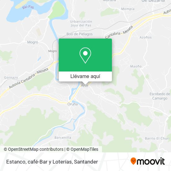 Mapa Estanco, café-Bar y Loterías