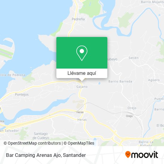 Mapa Bar Camping Arenas Ajo