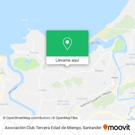 Mapa Asociación Club Tercera Edad de Miengo