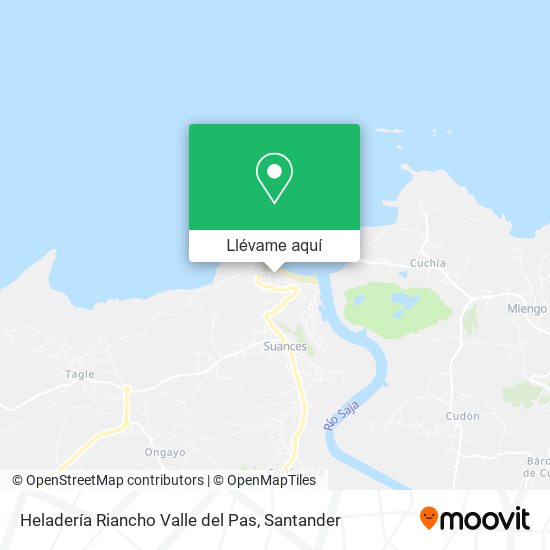 Mapa Heladería Riancho Valle del Pas