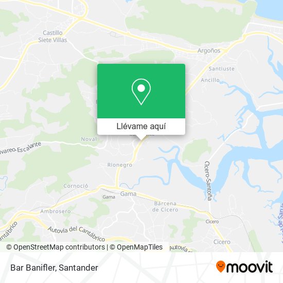 Mapa Bar Banifler