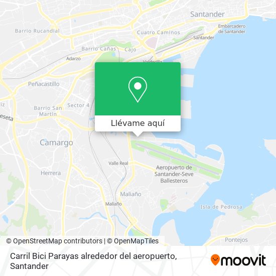 Mapa Carril Bici Parayas alrededor del aeropuerto