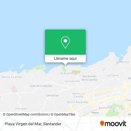 Mapa Playa Virgen del Mar