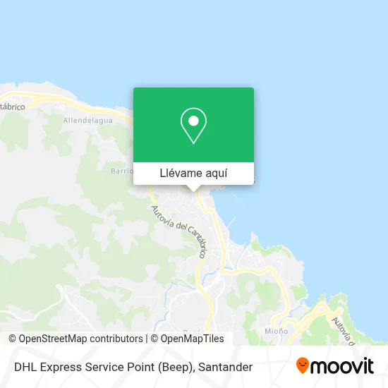 Mapa DHL Express Service Point (Beep)