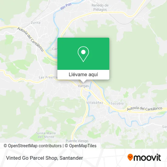 Mapa Vinted Go Parcel Shop