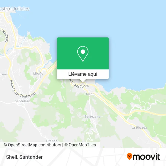 Mapa Shell