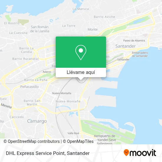Mapa DHL Express Service Point