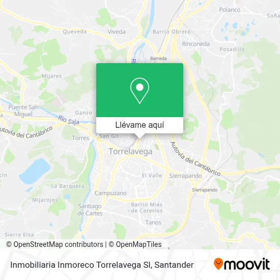 Mapa Inmobiliaria Inmoreco Torrelavega Sl
