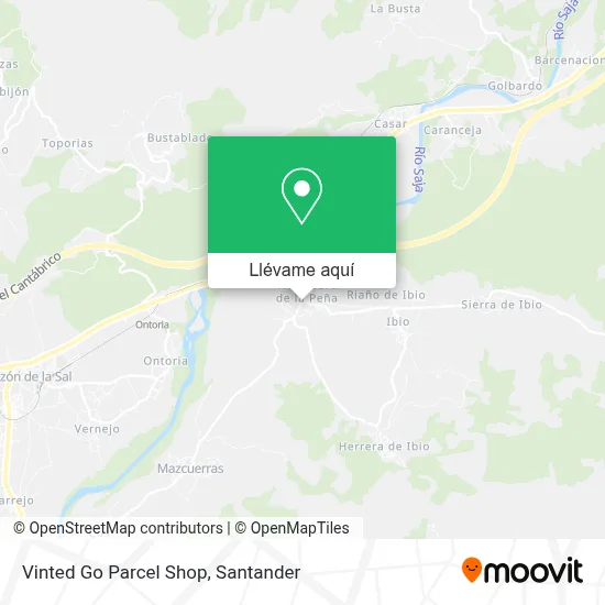 Mapa Vinted Go Parcel Shop