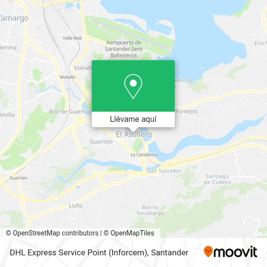 Mapa DHL Express Service Point (Inforcem)