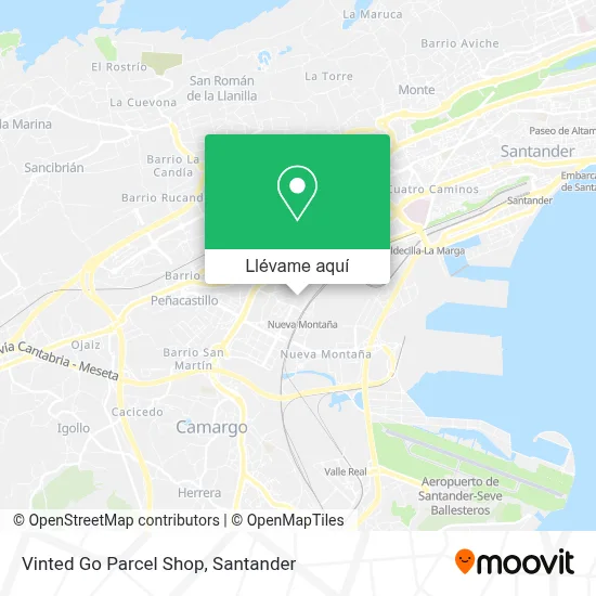 Mapa Vinted Go Parcel Shop