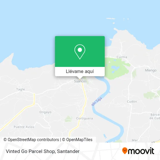 Mapa Vinted Go Parcel Shop
