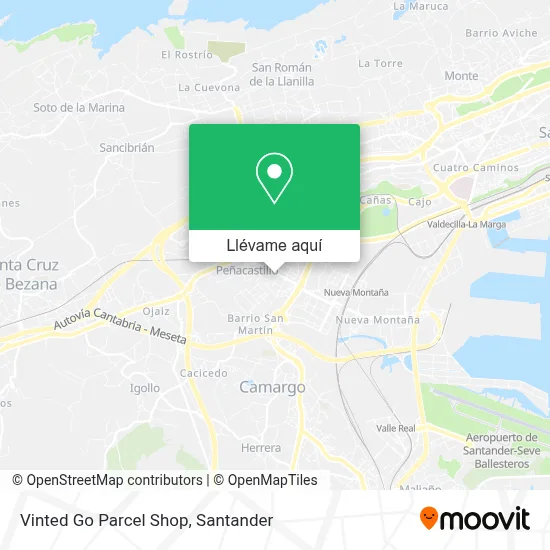 Mapa Vinted Go Parcel Shop