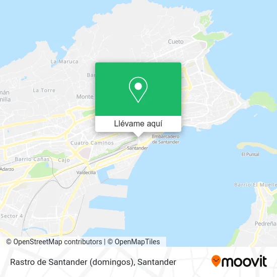 Mapa Rastro de Santander (domingos)