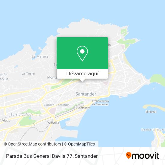 Mapa Parada Bus General Davila 77
