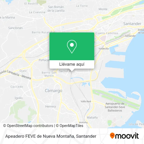 Mapa Apeadero FEVE de Nueva Montaña