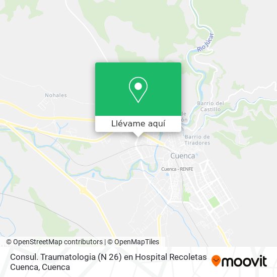 Mapa Consul. Traumatologia (N 26) en Hospital Recoletas Cuenca