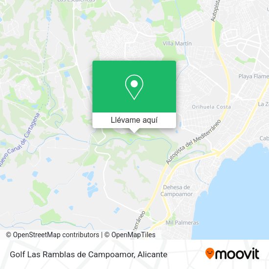 Mapa Golf Las Ramblas de Campoamor