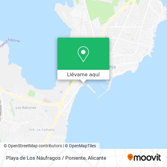 Mapa Playa de Los Náufragos / Poniente