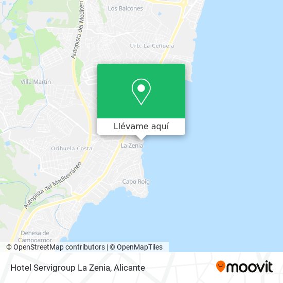 Mapa Hotel Servigroup La Zenia