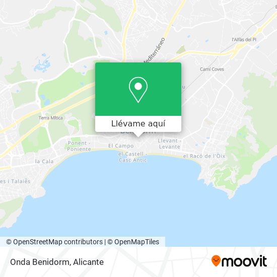 Mapa Onda Benidorm