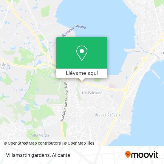 Mapa Villamartin  gardens