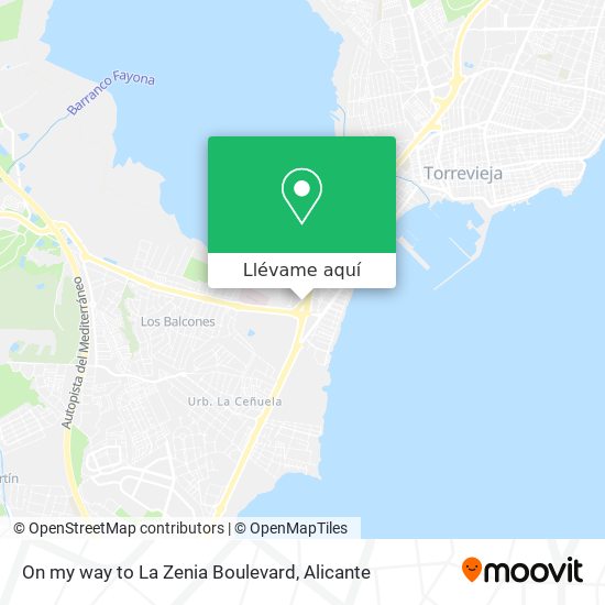 Mapa On my way to La Zenia Boulevard