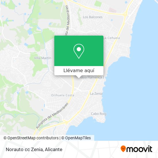 Mapa Norauto cc Zenia
