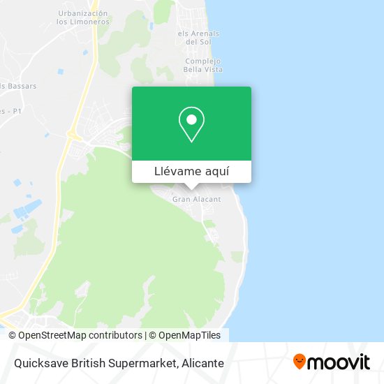 Mapa Quicksave British Supermarket