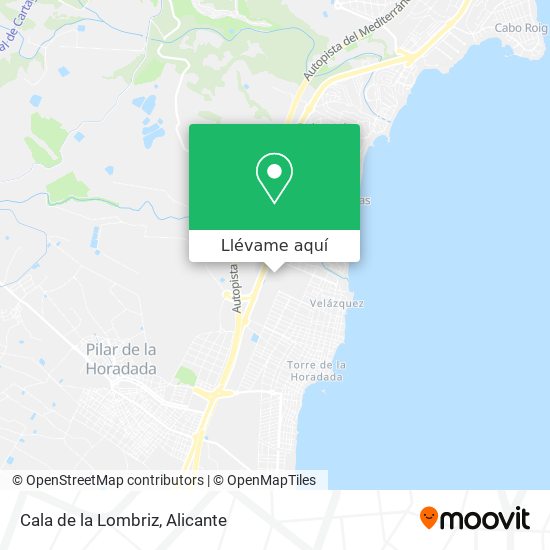 Mapa Cala de la Lombriz