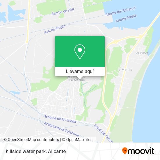 Mapa hillside water park
