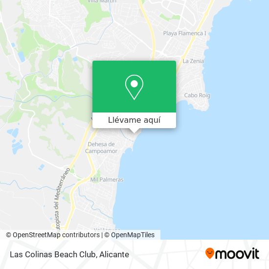 Mapa Las Colinas Beach Club
