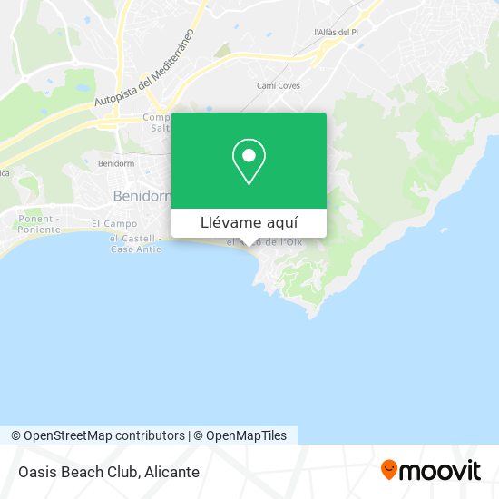 Mapa Oasis Beach Club