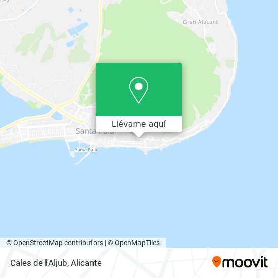 Mapa Cales de l'Aljub