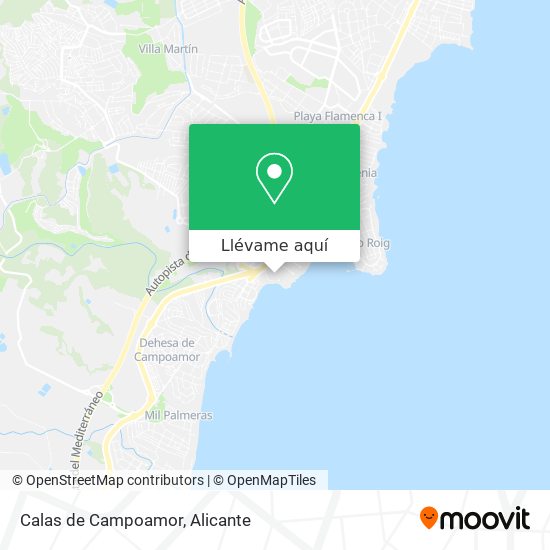 Mapa Calas de Campoamor
