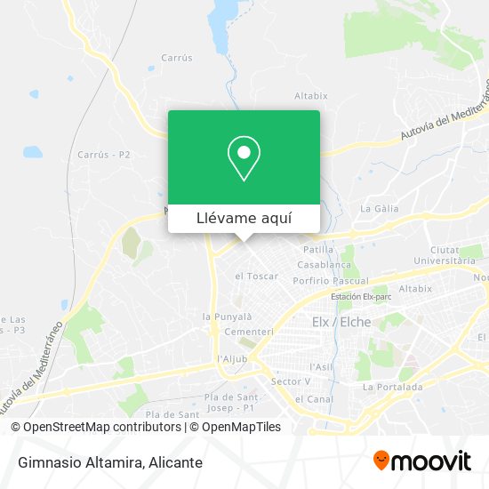 Mapa Gimnasio Altamira