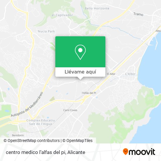 Mapa centro medico l’alfas del pi