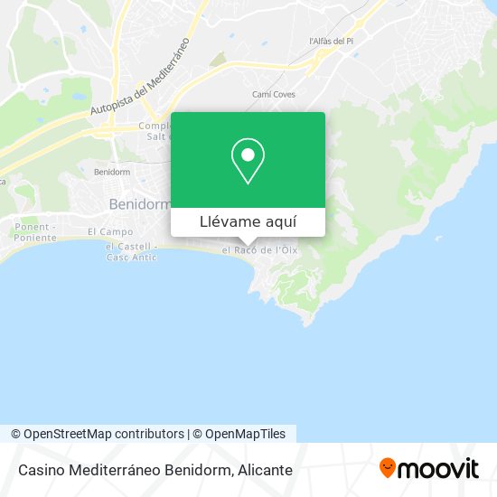 Mapa Casino Mediterráneo Benidorm