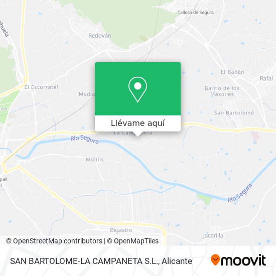 Mapa SAN BARTOLOME-LA CAMPANETA S.L.