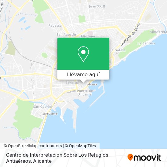 Mapa Centro de Interpretación Sobre Los Refugios Antiaéreos